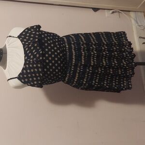 Forever 21 Navy and Cream Polka Dot Mini Dress